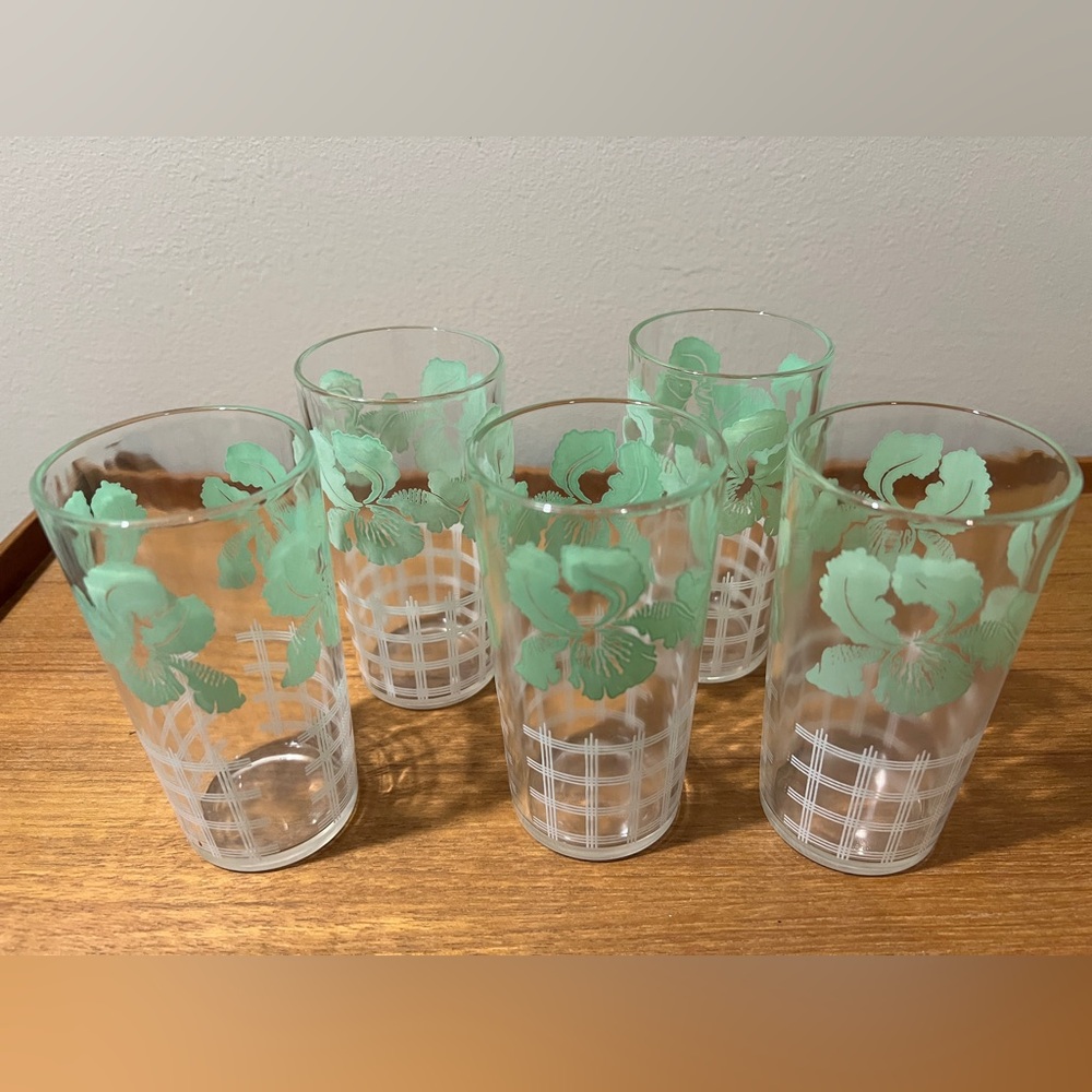 Set of 5 Vintage Anchor Hocking Juice Glasses